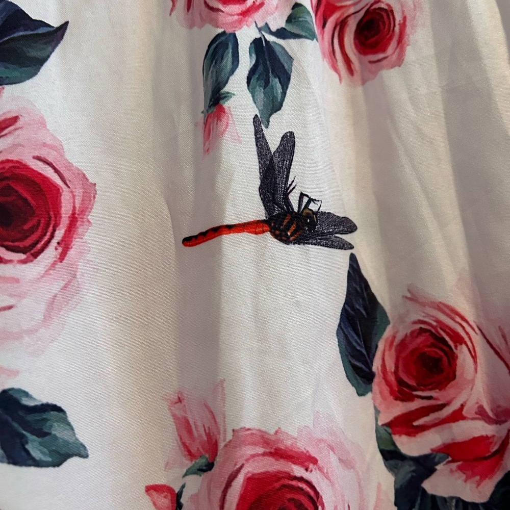 Pink Rose Print Ruffled Maxi Dress - Picture 3 of 3